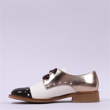 Marco Moreo Maura Toe Cap Ribbon Lace - Metallic Combi